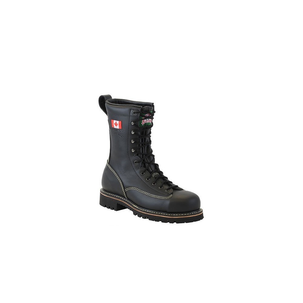Canada West 14394 Steel-Toe Black Forrester Fire Retandant Lace Work Boots CSA Grade 1