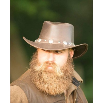 Rawhide Leather Hat -...