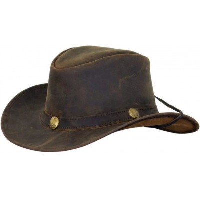 Cheyenne Leather Hat - Brown