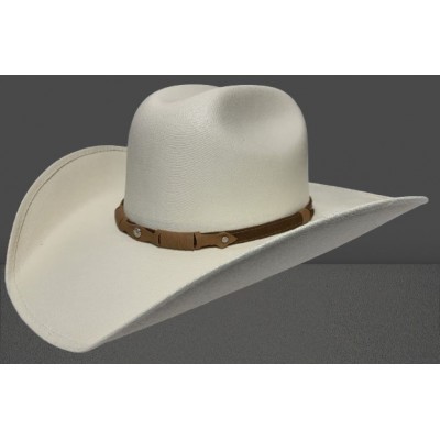 Beige Straw Cowboy Hat with...
