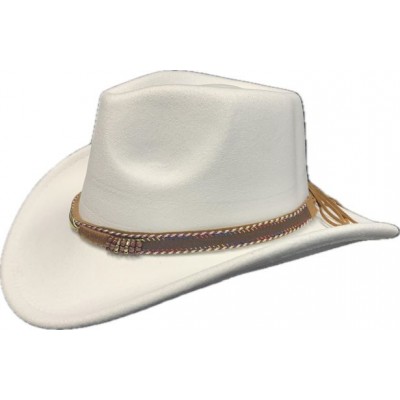 White Felt-Feel Western Hat...