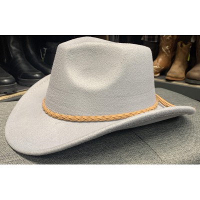 Grey Felt-Feel Western Hat...