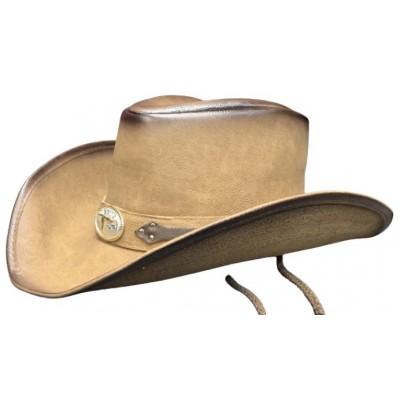 Dk.Tan Western Hat, Faux...