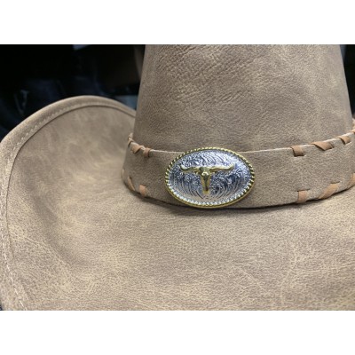 Dk.Tan Western Hat, Faux...