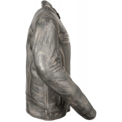 Men's Marbled Grey Leather...