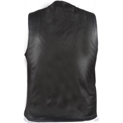 1310 Black Buff Leather Vest