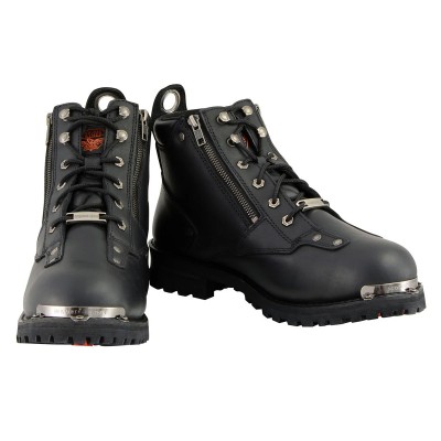 Men's Black Leather Lace-Up...