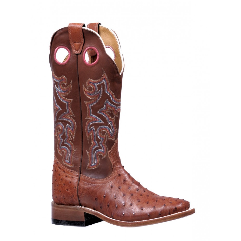 Boulet Ladies Ostrich Wide Square Toe Boot 5526