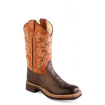 Old West BSY1823 Youth Broad Square Toe Boots