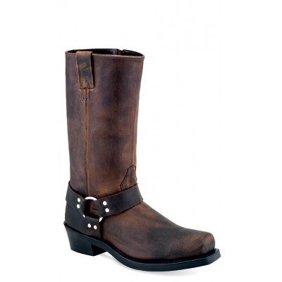 OLD WEST - Men's Harness / Biker-Style Boots - Brown