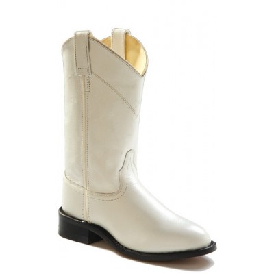 Old West SRL4021 Womens White Roper Boots