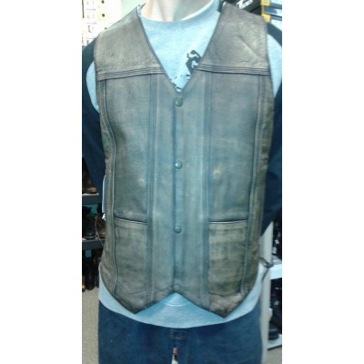 Marble  Brown Leather Vest