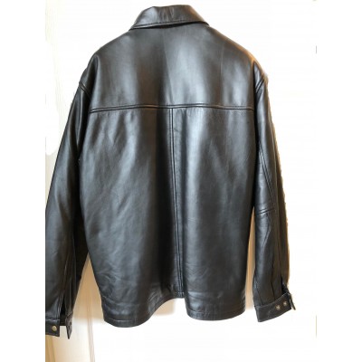 Casual lamb leather jacket black. 2009