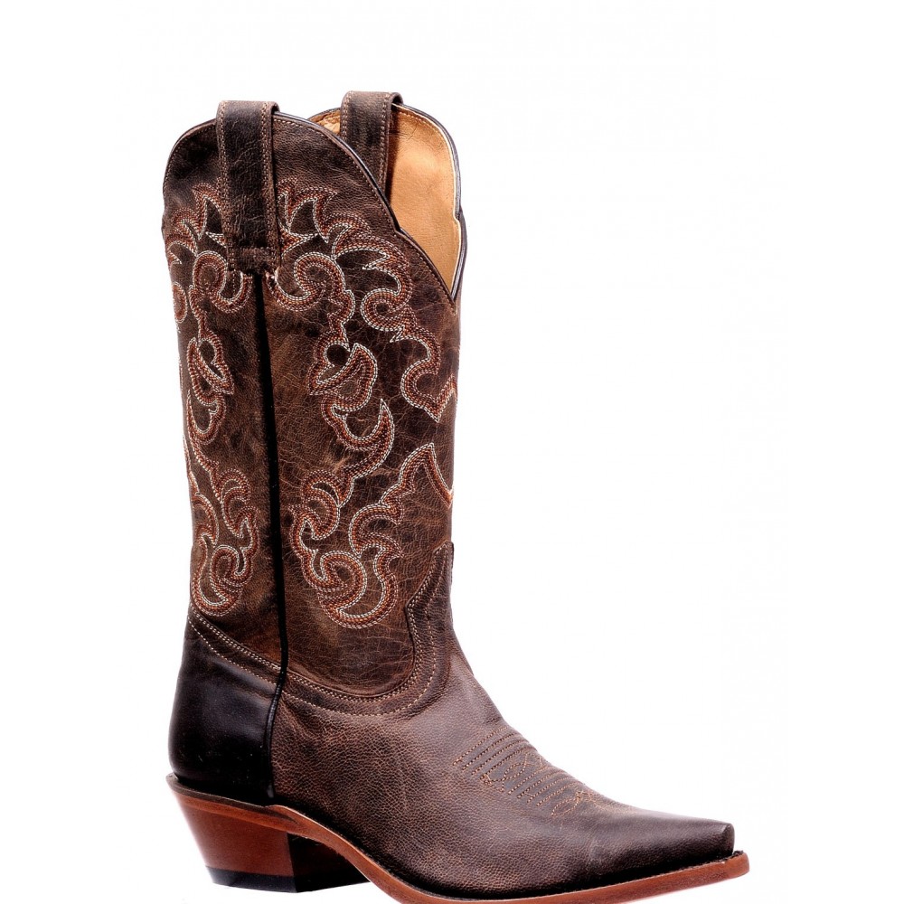 Boulet's 12" Rugged Country Ladies Brown Pull up Cowhide Snip toe 6804