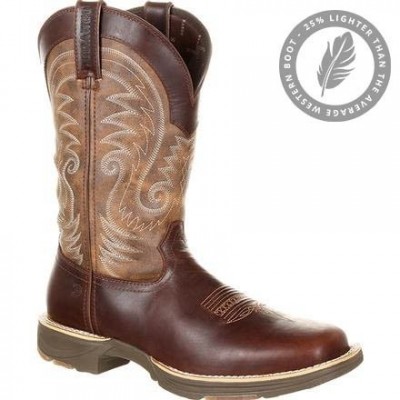 Durango Ultra-Lite DDB0137- 12" Waterproof Brown Leather Vintage Boots