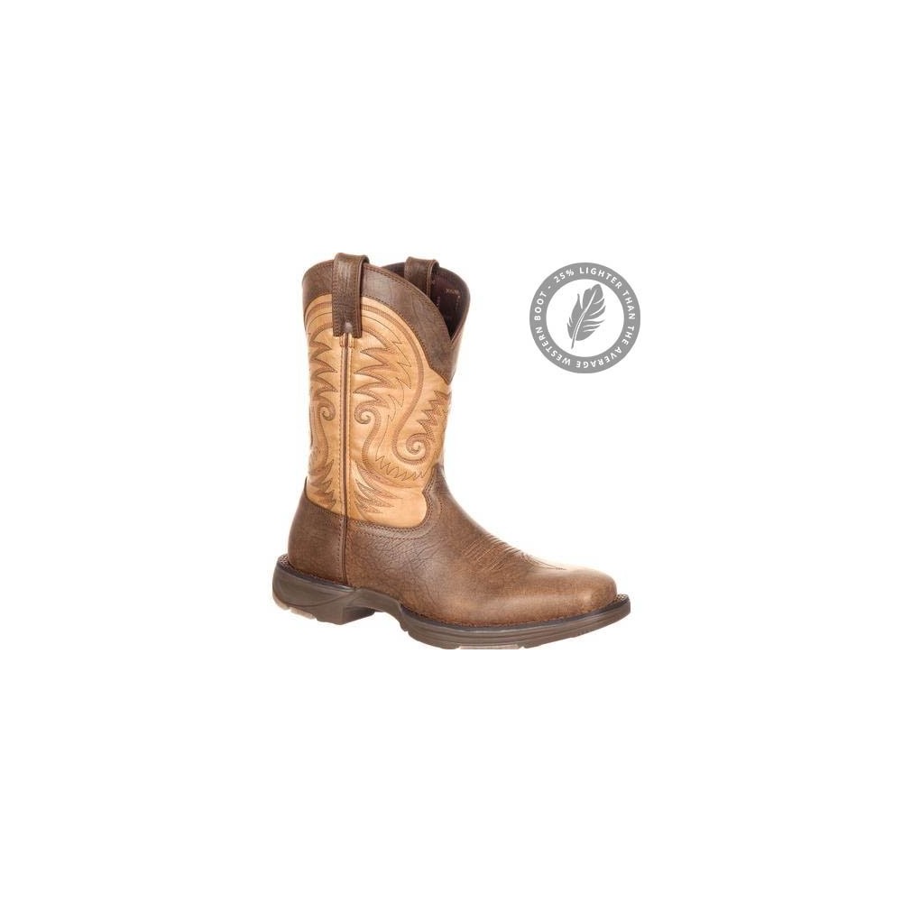 Durango Men's DDB0109 Ultra-Lite 11" Vintage Brown Double Stitch Saddle Western boot