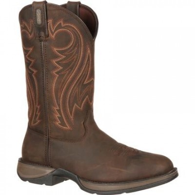 Rebel by Durango Men's DB5464 11"  Chocolate Wyoming Pull-on Western boot with DSS