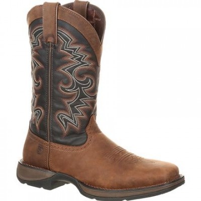 Rebel by Durango Men's DDB0135 12" Chocolate/Midnight Western boot with DSS