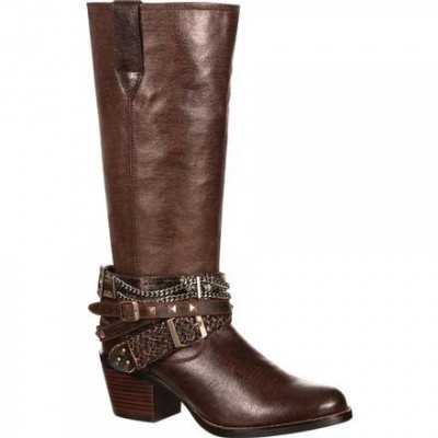 Durango Women's DRD0073 14" Philly Accessorized Western Boot - Brown