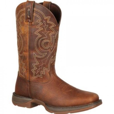 Rebel by Durango Men's DB4443 11" Brown Pull-on Western boot with DSS