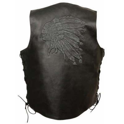 Indian Head Leather Vest