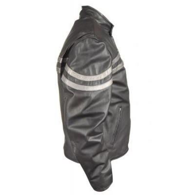 SHORT  Jacket With Stylish Silver Stripes