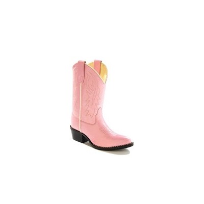 Old West 8119CH Childrens Pink Western Pointy Toe Boots